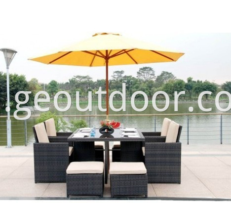 Rattan patio dining set